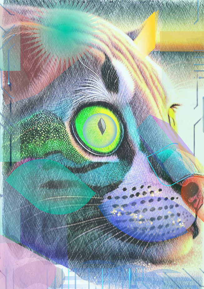 Sphinx with green eyes